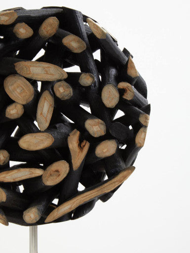Seraya Small Teak Black Sculpture