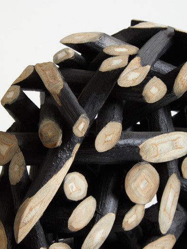 Seraya Small Teak Black Sculpture