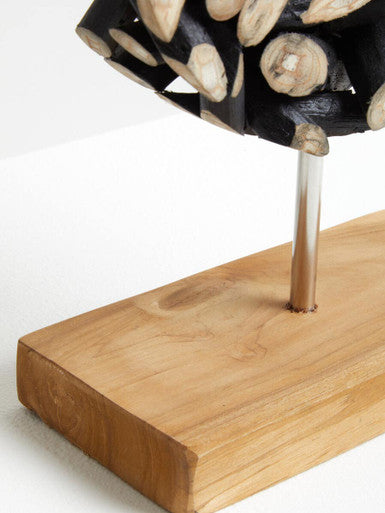 Seraya Small Teak Black Sculpture