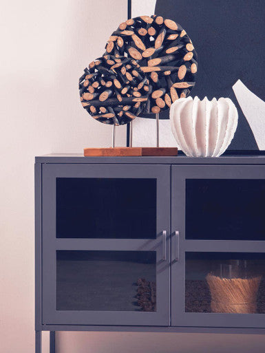 Seraya Small Teak Black Sculpture