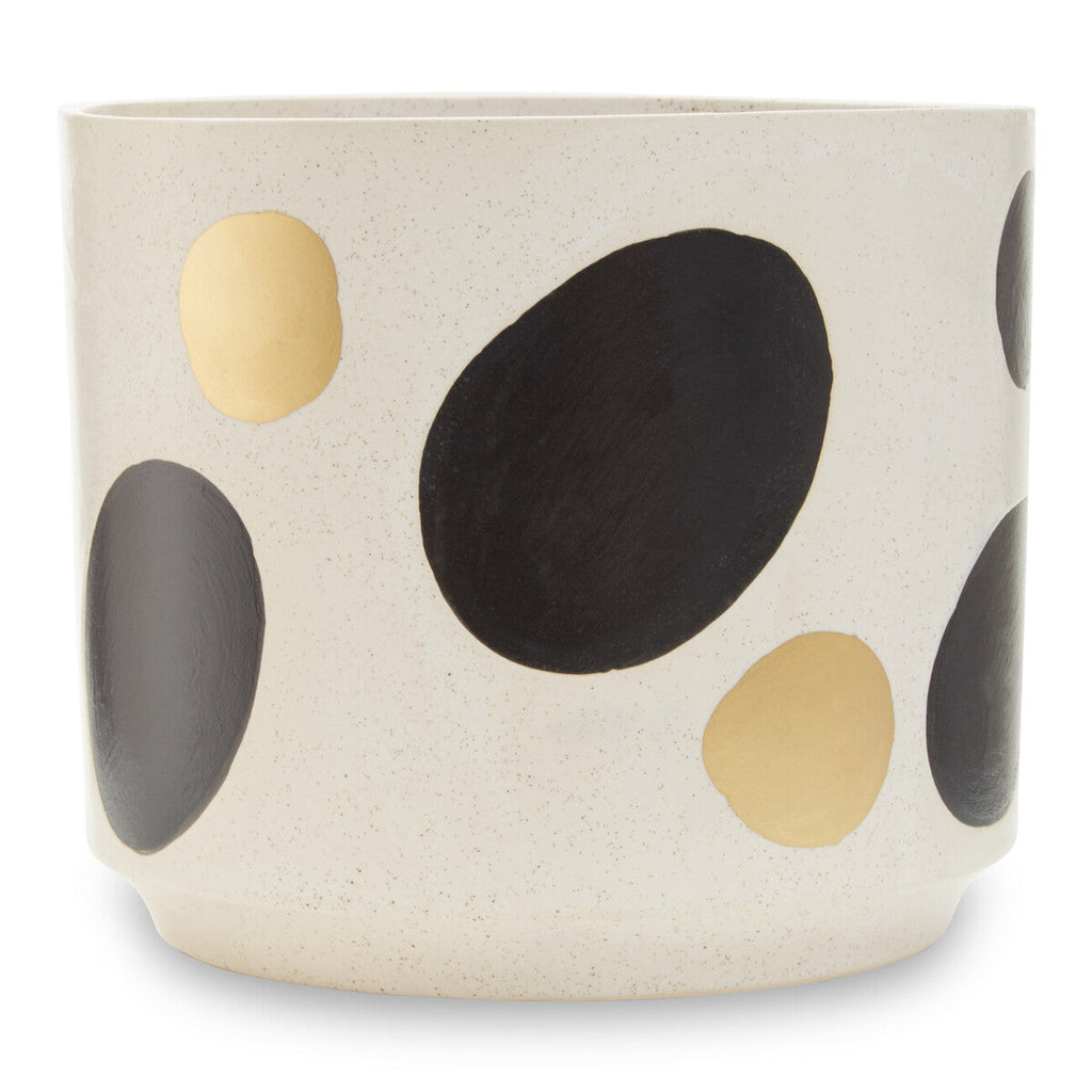 Yuri White & Gold Spotted Planter