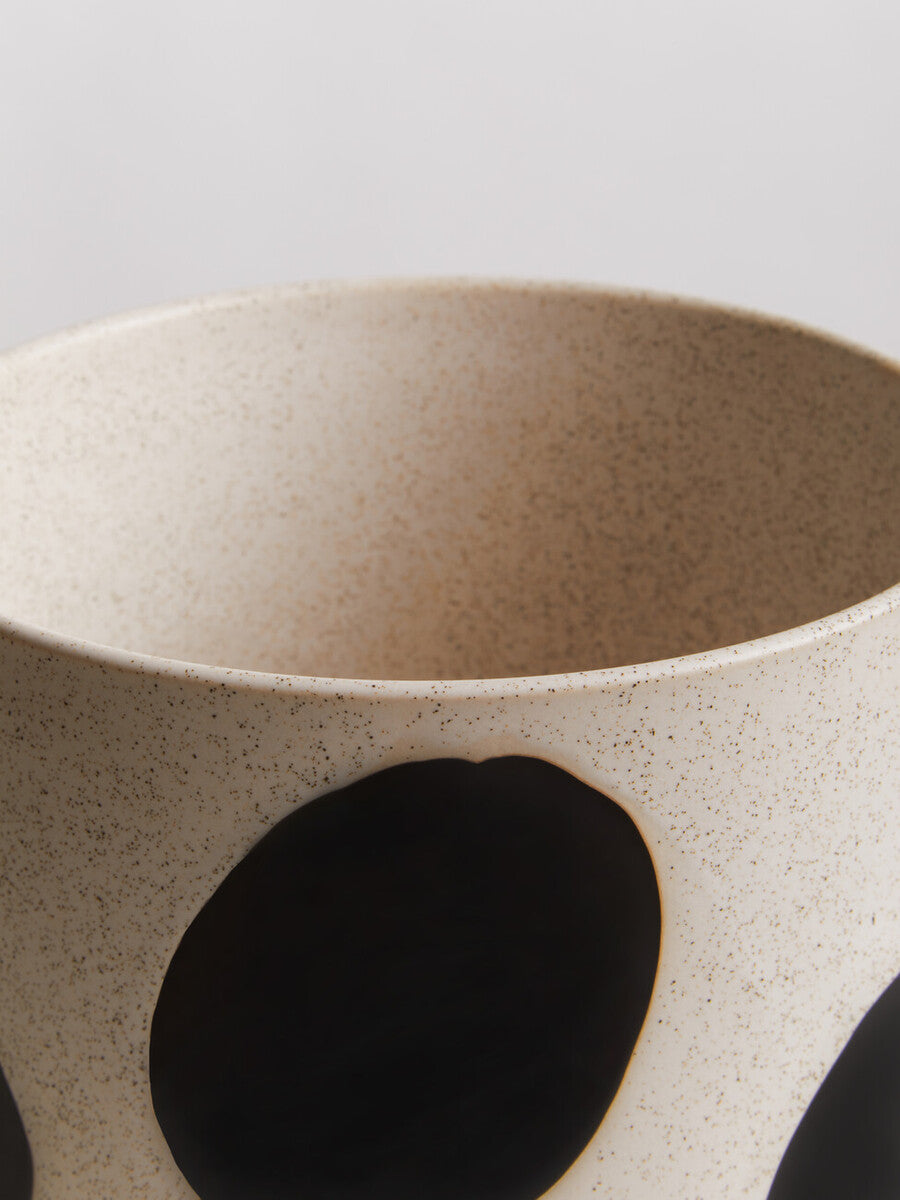Yuri White & Gold Spotted Planter