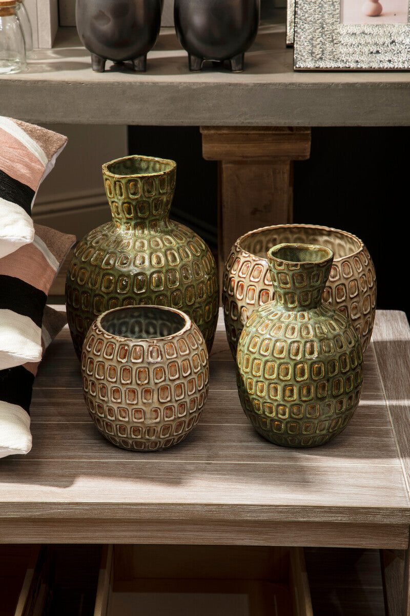Yana Small Ceramic Brown Vase