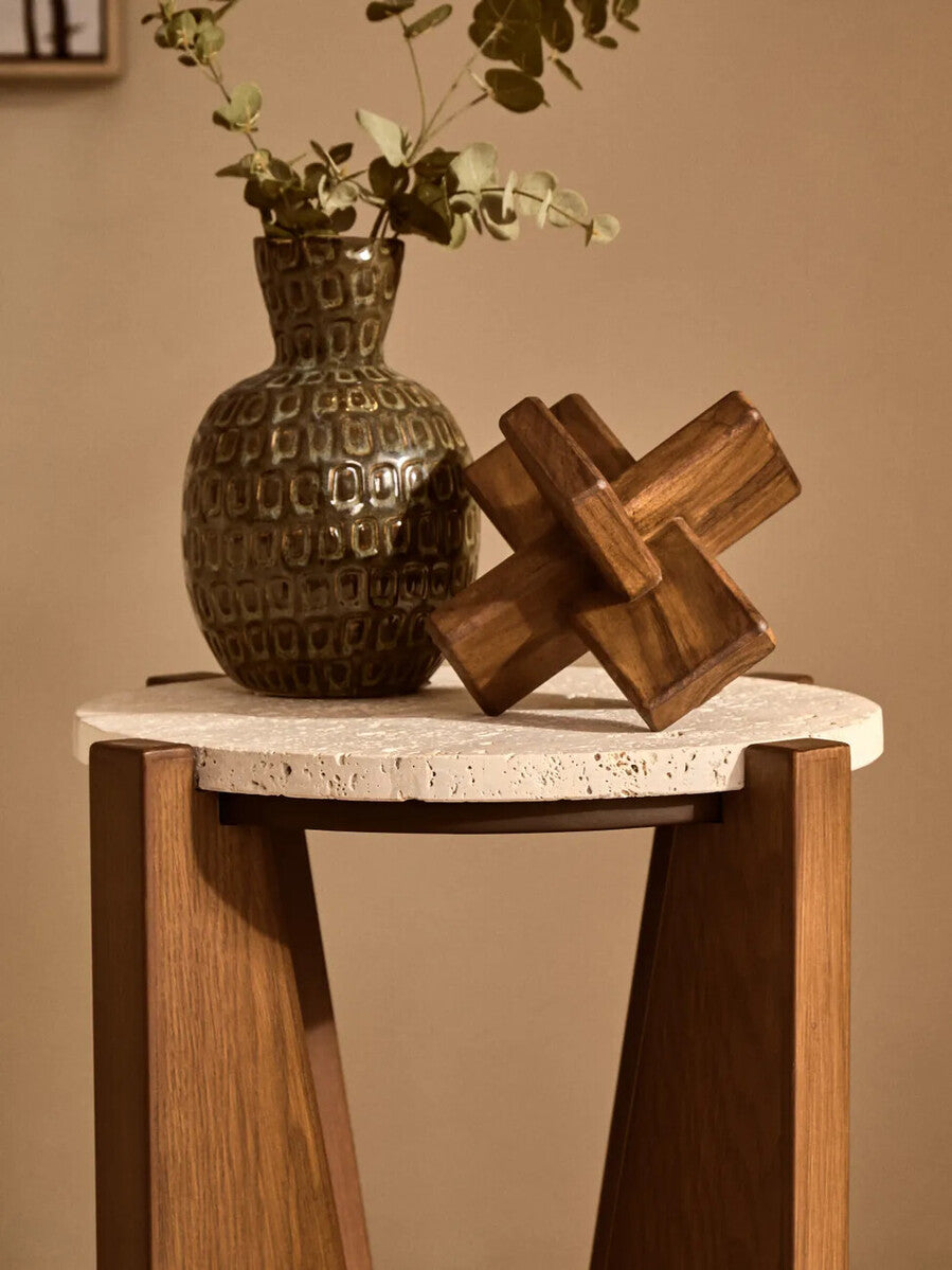 Yana Small Ceramic Brown Vase