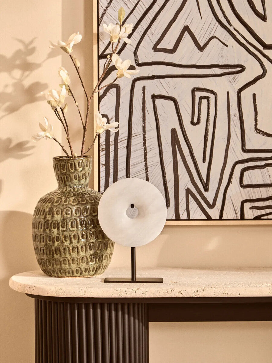 Yana Large Linen Natural Modern Vase