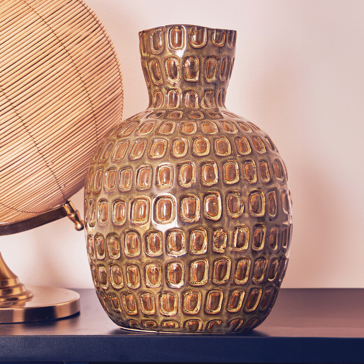 Yana Large Linen Natural Modern Vase