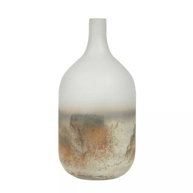 Bikar Glass Silver Modern Vase