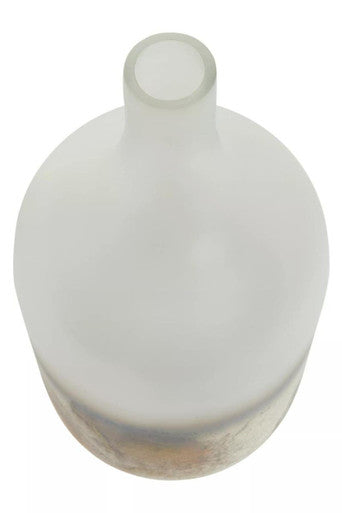 Bikar Glass Silver Modern Vase
