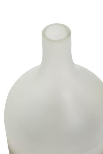 Bikar Glass Silver Modern Vase