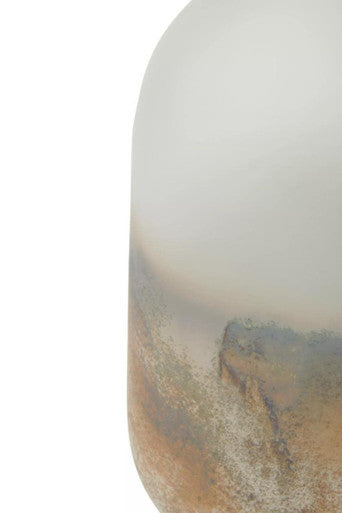 Bikar Glass Silver Modern Vase