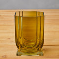 Edan Small Olive Green Glass Vase