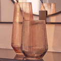 Esma Large Light Amber Glass Vase