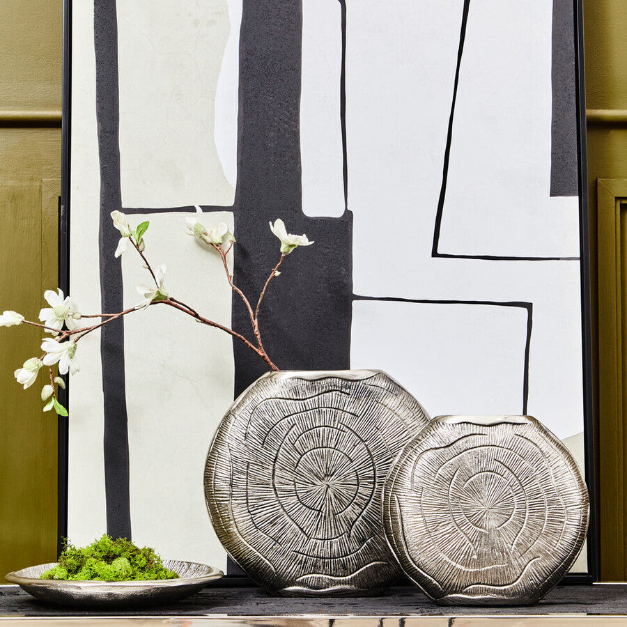 Silva Small Oak Silver Vase