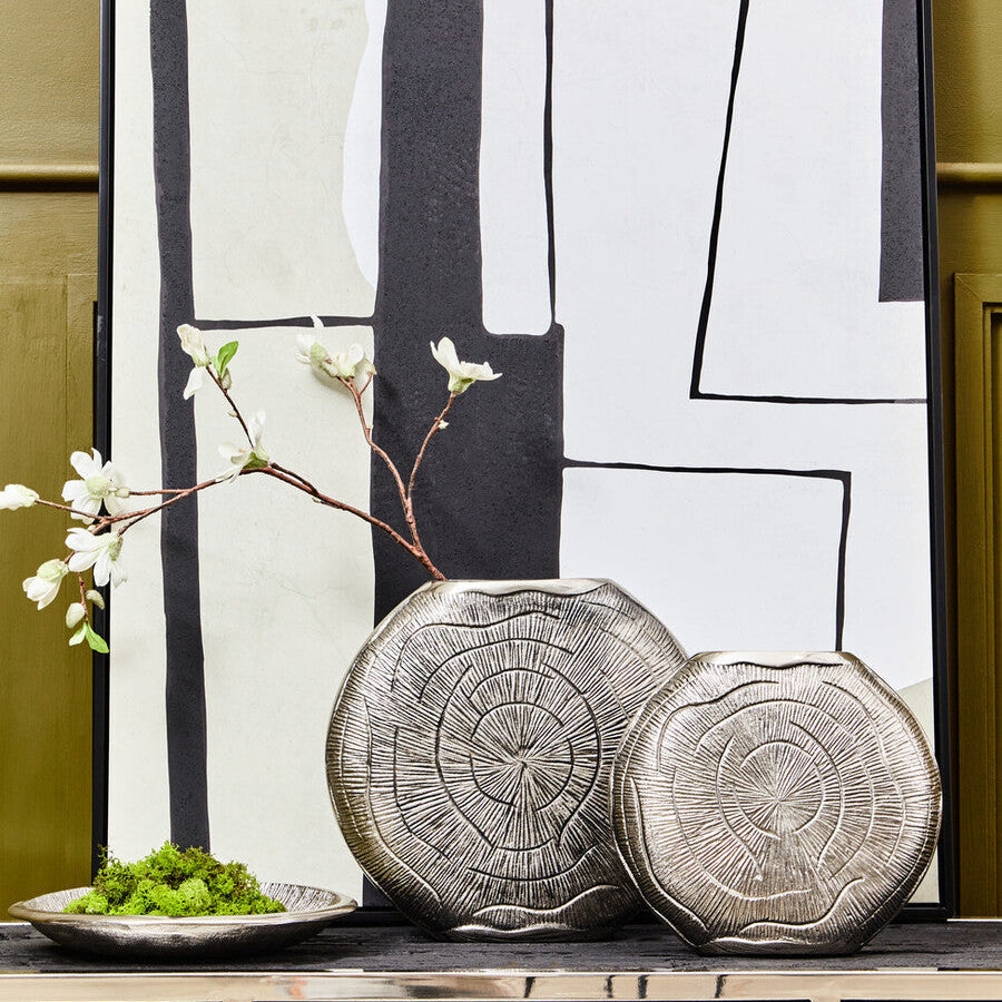 Silva Large Oak Silver Vase
