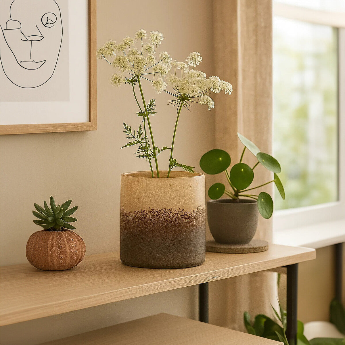 Chiara Small Natural Sand Vase