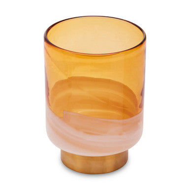 Cleo Small Amber Glass Natural Vase
