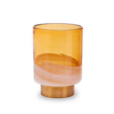 Cleo Small Amber Glass Natural Vase