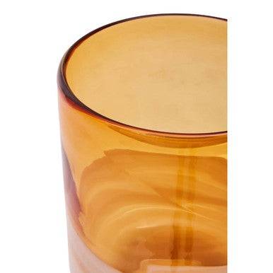 Cleo Small Amber Glass Natural Vase