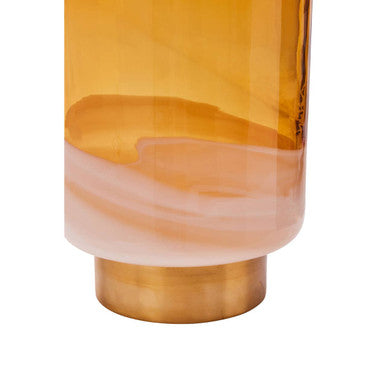 Cleo Small Amber Glass Natural Vase