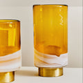 Cleo Large Amber Glass Natural Modern Vase