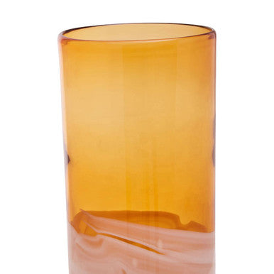Cleo Large Amber Glass Natural Modern Vase