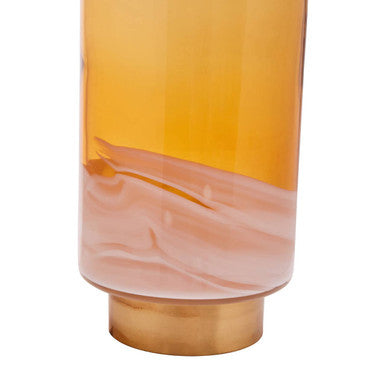 Cleo Large Amber Glass Natural Modern Vase
