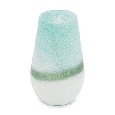 Celia Small Turquoise & White Ombre Vase