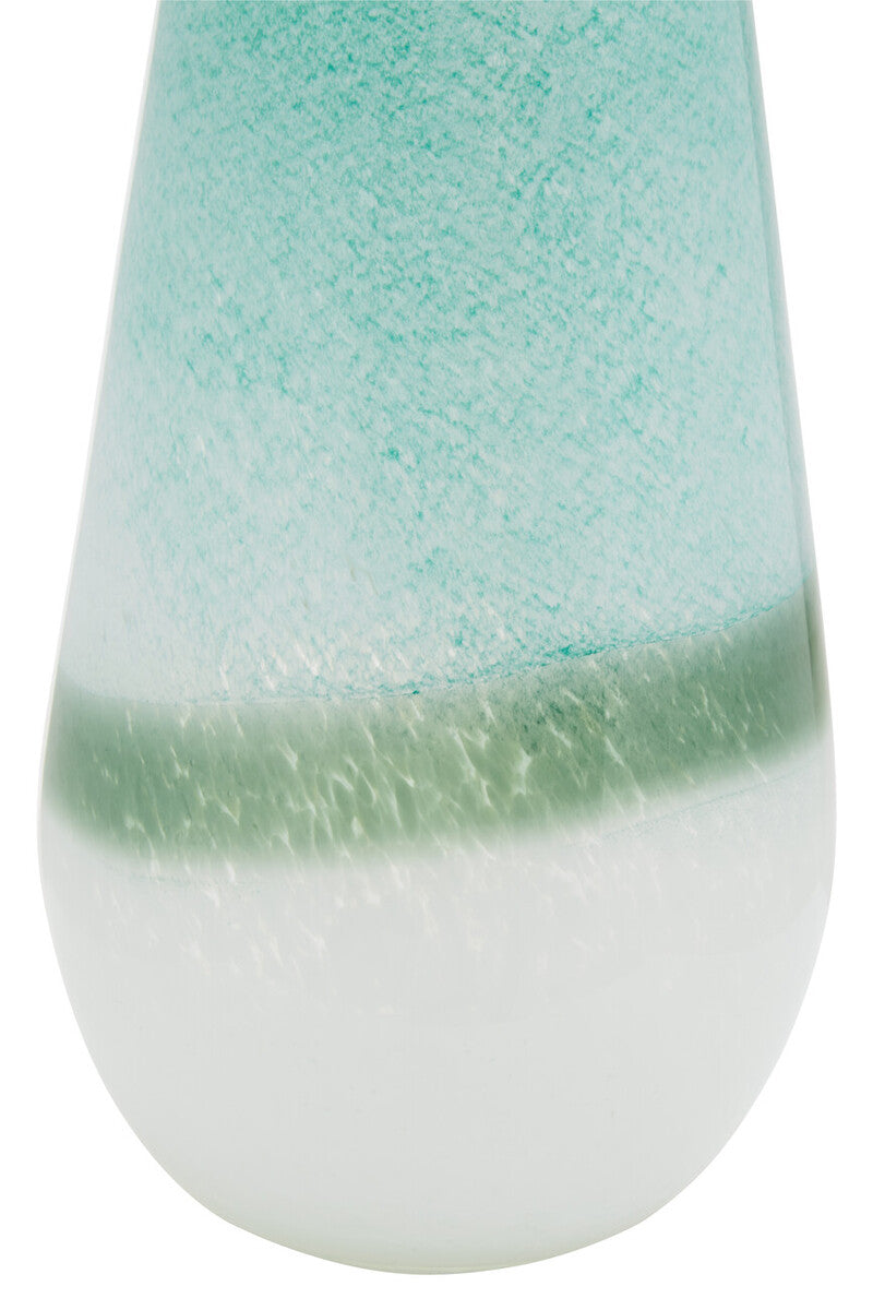Celia Small Turquoise & White Ombre Vase