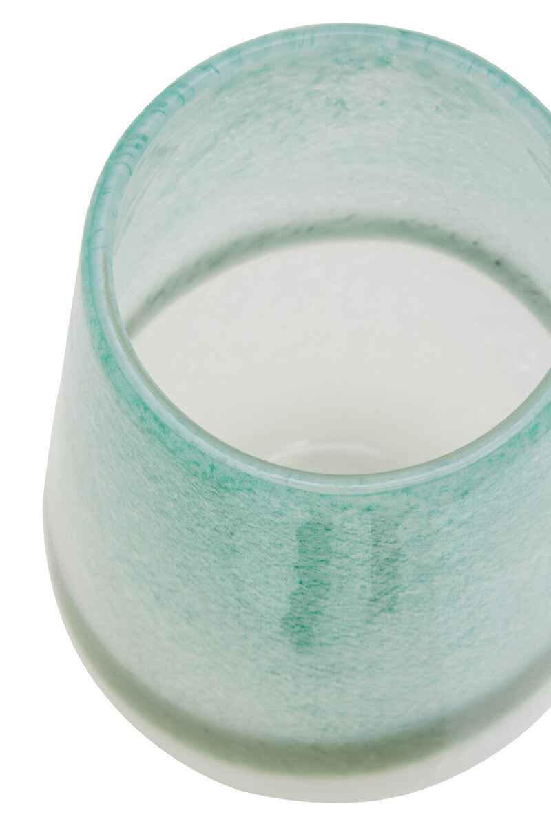 Celia Small Turquoise & White Ombre Vase