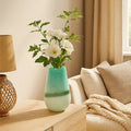 Celia Small Turquoise & White Ombre Vase