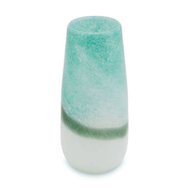 Celia Large Turquoise & White Ombre Vase