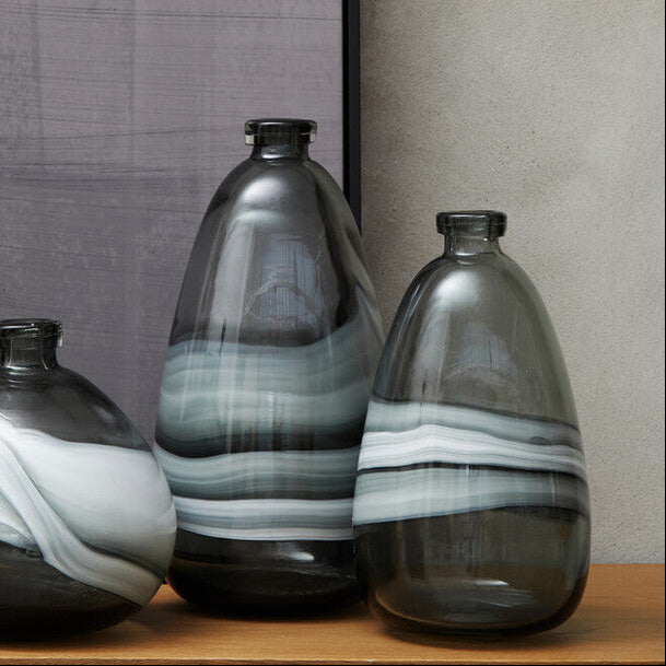 Halla Medium Grey Bottle Vase