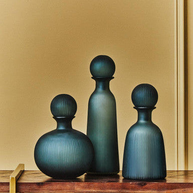Hira Large Blue Bottle Vase