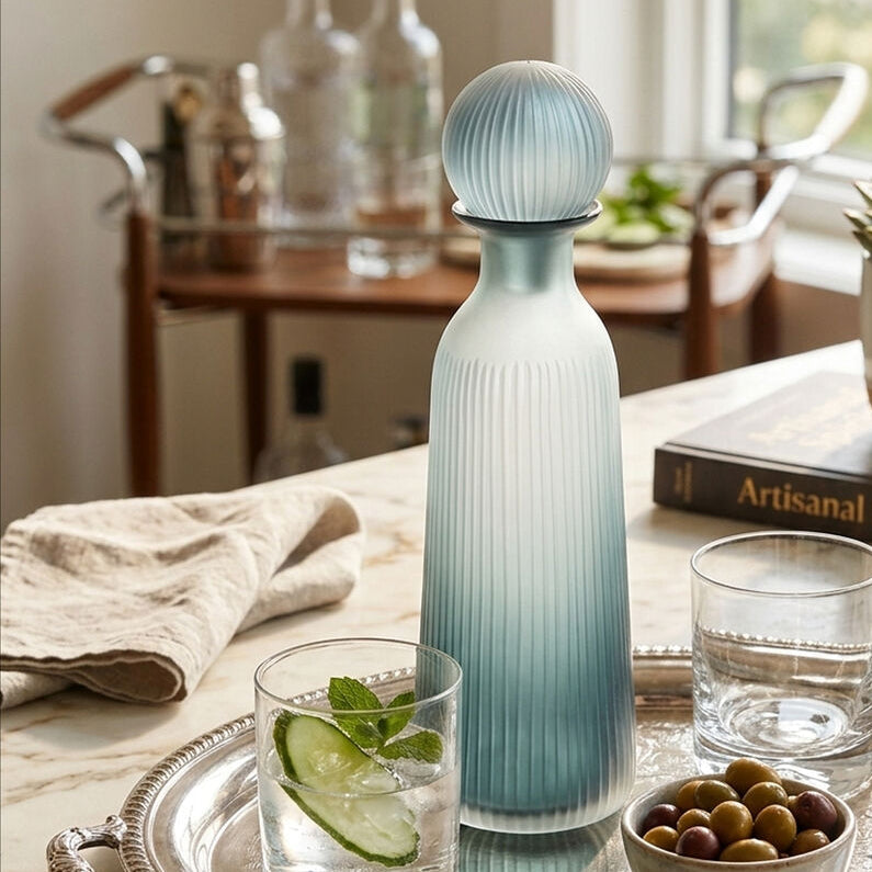 Hira Large Blue Bottle Vase