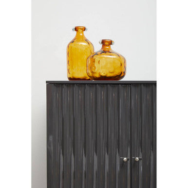 Huda Tall Bottle Glass Orange Vase