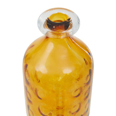 Huda Tall Bottle Glass Orange Vase