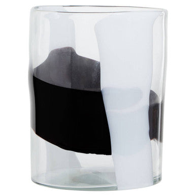 Hania Small Glass Vase With Abstract Pattern