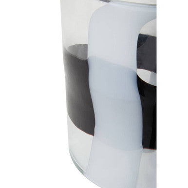 Hania Small Glass Vase With Abstract Pattern
