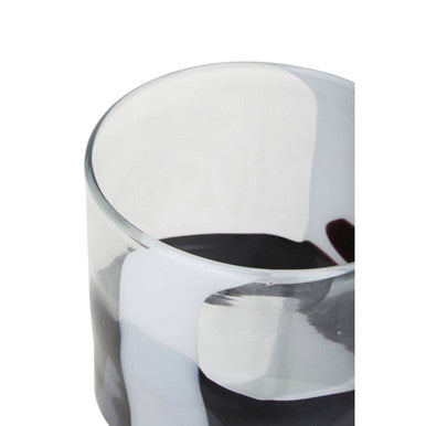 Hania Small Glass Vase With Abstract Pattern