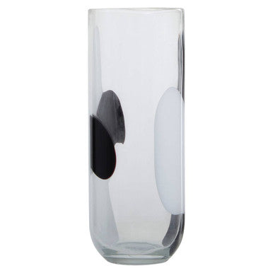 Hania Large Glass Vase With Abstract Pattern