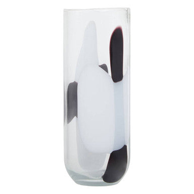Hania Large Glass Vase With Abstract Pattern