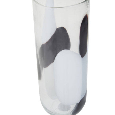 Hania Large Glass Vase With Abstract Pattern