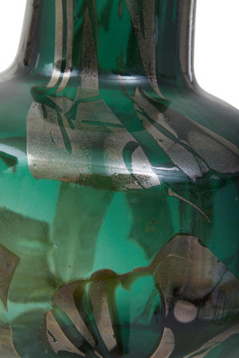 Herbie Green & Gold Small Glass Vase