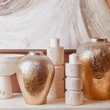 Dion Small Ombre Silver & Gold Vase