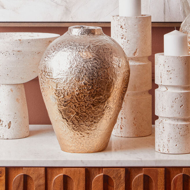 Dion Large Ombre Silver & Gold Vase