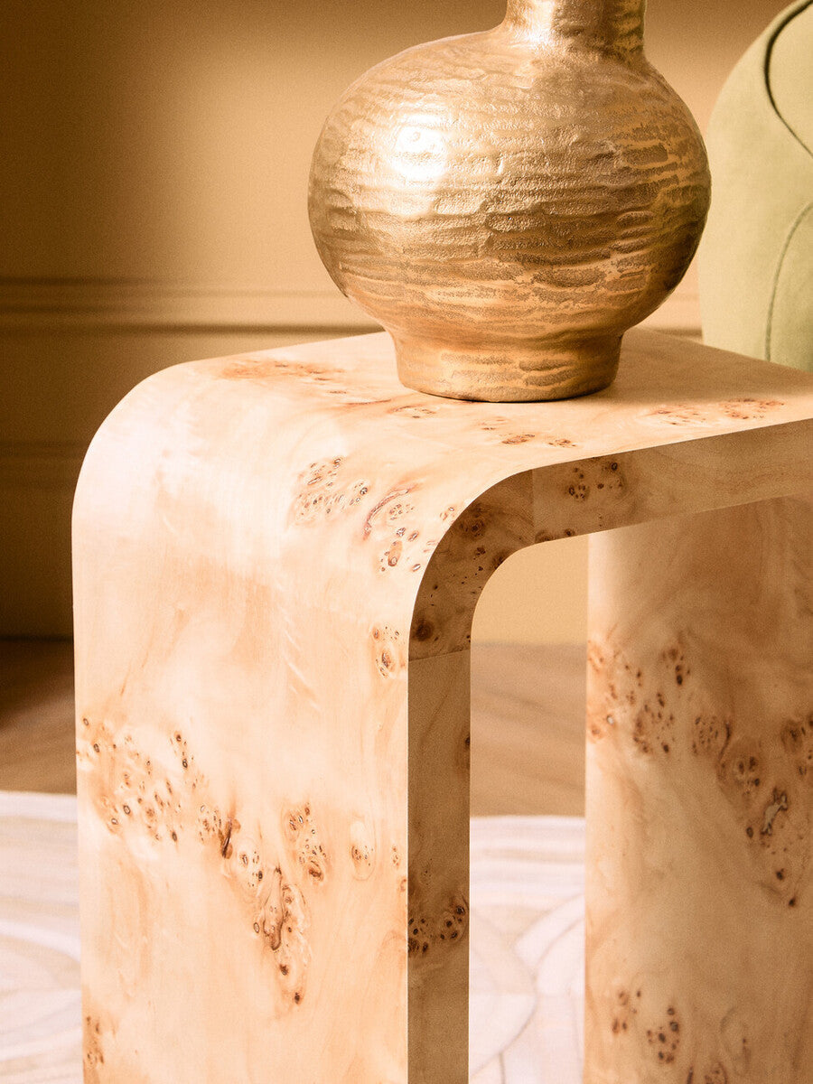 Deomali Small Abstract Gold Vase