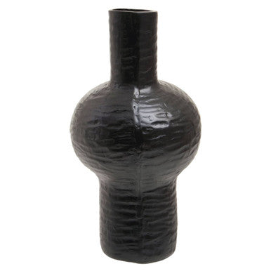 Deomali Large Abstract Black Vase