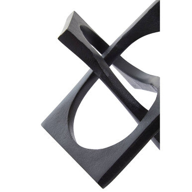Prato Black Square Knot Sculpture