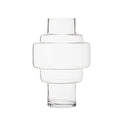 Cayden Stacked Design Small Glass Vase