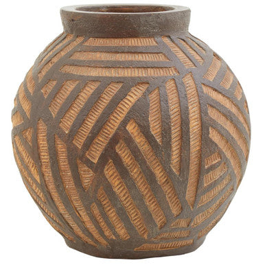 Darnell Round Brown Vase